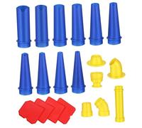 Vaguelly Reusable Caulking Nozzle Tips Shaped Applicator for Doors Windows Floors Sinks Easy to Install Caulk Finisher Kit with Multiple Bases for Versatile Sealing Tasks Plastic Extension