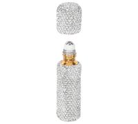 Vaguelly Rhinestone Mini Perfume Bottles Empty Refillable Essential Oil Container for Women Compact Travel Vials with Light Blocking Material for Skincare and Aromatherapy the Go