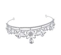 Vaguelly Rhinestone Tiara Crown Headband for Women Stunning Wedding Pageant Headdress Dazzling Bridal Accessories for Formal Occasions for Birthdays and Evening Parties