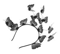 Vaguelly Romantic Butterfly Wedding Hairband for Women PVC Bridal Headpiece with Intricate Design Versatile Hair Accessory for Weddings Tea Parties and Themed Events Elegant Photo Prop