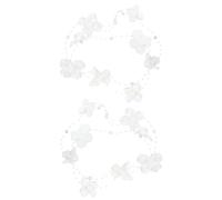 Vaguelly Romantic Headbands 2Pcs White Floral Decorative Headbands for Bride Wedding Party Cloth and Pearl Beautiful Charming