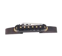 Vaguelly Rosewood Bridge for Archtop Guitar Roller Saddles Adjustable Design for Jazz Guitarists and Live Performances