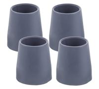 Vaguelly Rubber Foot Pads 4Pcs for Cane and Shower Chair Replacement Non-Slip Grey Bath Stability
