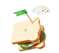 Vaguelly Sandwich Playset Educational Fine Motor for Engaging Desktop Food Simulation Develops Hand Eye Coordination Hands Skills for Young