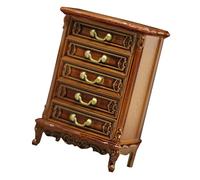 Vaguelly Scale Miniature Vintage Cabinet Wear Resistant Dollhouse Furniture for Micro Landscape and Desktop Decor Adorable DIY Mini House Accessory with Fine Workmanship
