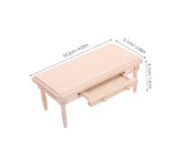 Vaguelly Scale Miniature Wooden Dollhouse Table with Drawer Unfinished DIY Furniture for Playhouse Living Creative Craft Accessory for Organized Storage and Realistic Decoration