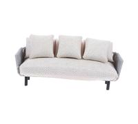 Vaguelly Scale Resin Outdoor Couch Model for Dollhouses Patio Garden and Beach Scenarios Simulation Patio Sofa Chair for Creative Landscape Planning