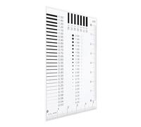 Vaguelly Sec Measurement Chart and Defect Area Estimation Ruler with Double-Sided Laminated Film for Detailed Line and Dot Gauge Inspection