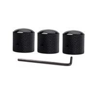 Vaguelly Set of 3 Electric Guitar Volume Tone Control Knobs Bass Guitar Accessory Black Dome Gd107