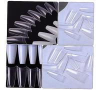 Vaguelly Set of 500 French Manicure Stickers Easy Apply Fake Nail Tips French Style Nail Decals Tip Extensions Comfortable Fit