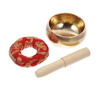 Vaguelly Set Singing Bowl Cushion Stick for Meditation Yoga Feng Shui Home Decor Ornaments Hand Made Random