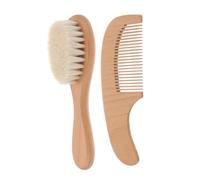 Vaguelly Shampoo Grooming Brush and Hair Comb Soft Scalp Brush for Newborn Shower Wood Bath for Boy Girl Bathing for Boy Girl Hair Care and Cleaning