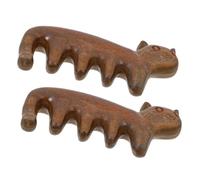 Vaguelly Shaped Scalp Comb Wooden Hair Comb for Comfortable Scalping Tool Fine Teeth Portable for Home Office Travel