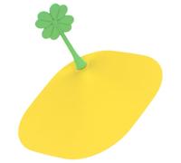 Vaguelly Silicone Floor Drain Cover Square Decorative Chic Design for Bathroom and Kitchen with Odor Containment and Hair Catcher Yellow Shower Drain Filter Replacement