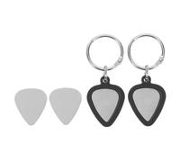 Vaguelly Silicone Guitar Pick Holder Keyring Clip Anti-loss Protective Case for Musicians Daily Practice and Performances Black