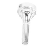 Vaguelly Silver-plated Brass Cornet Mouthpiece for Cornet, Standard 4b Size, Metal Brass Instrument Accessory for Beginners and Laborsaving Use in Musical Bands