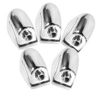 Vaguelly Single End Snare Lugs 5 Pcs Metal Drum Ear Claw Hooks in Silver for Bass Drum Replacement Parts Easy Installation
