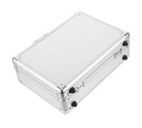 Vaguelly Small Aluminum Briefcase Hard Shell Carrying Case for Documents | Silver Alloy Build, Key Lock, Lightweight Frame, Travel and Field Service Storage for Cameras