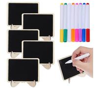 Vaguelly Small Chalkboard Sign Mini Chalkboard Wooden Desk Message Board Easy to Use Can Be Decorated with Watercolor Pens Present for Friends and Family