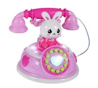 Vaguelly Small Pink Simulated Telephone for Cartoon Retro Plastic Plaything for Interaction Coordination Development Educational Intelligence for Boys