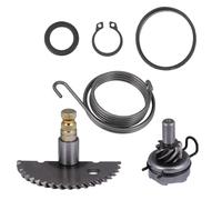 Vaguelly Stable and Strong Steel Starter Gear Kit Shaft for Motorcycle and Four-stroke Engine Silver Finish, for Kick Start Idle Shaft Gear Replacement
