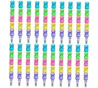 Vaguelly Stackable Animal Shape Building Block Pencils Set Creative Colourful Writing Pencils for Kids School Supplies and Art Drawing 5Pcs 5.1 Inch