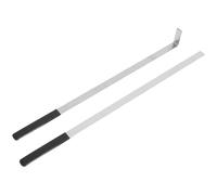 Vaguelly Stainless Steel Shelf Organization Ruler Size 55x5.5x2.5cm 2pcs with Efficient and Ergonomic Design Supermarket Shelf Management and Arrangement Tool for Warehouses and Stocking
