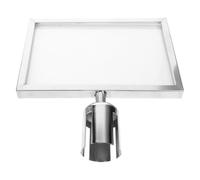 Vaguelly Stanchion Sign Holder Flexible Layout with Retractable Belt and Protective Cover , Stainless Steel Vertical Post Top Frame and Enhanced Visibility for Commercial Signage Display