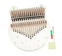 Vaguelly Starry Bear Shape Acrylic Kalimba Beginner Friendly Musical Instrument Portable Thumb Piano Accessories