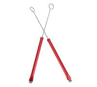 Vaguelly Steel Wire Drum Brushes Kit with Red Handles for Jazz and Snare Drums Percussion Sticks Stylish and Reliable Accessory