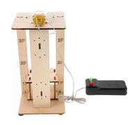 Vaguelly Stem Educational DIY Wooden Elevator Kit for Hands Science Experiment for Mechanical Understanding Interactive Building for Early Learning Stem Education