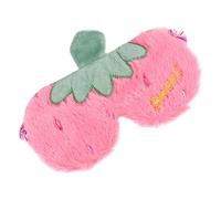Vaguelly Strawberry Fluffy Sleep Mask Cute Eye Mask for Sleep Lightproof Blindfold Cartoon Pattern
