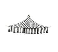 Vaguelly Stuffed Animal Net Hammock Wall Storage Organizer Black Handwoven Triangle Toy Net for Boys and Girls’ Room Nursery Plush Toy Holder