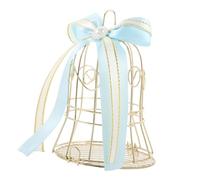 Vaguelly Sturdy Iron Wedding Candy Box Birdcage Design Small Compact Candy Holder Gift Container for Party Favors and Snacks Packing Blue European Style Celebration Box