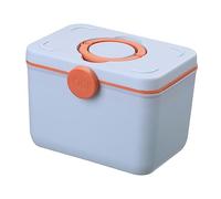 Vaguelly Sturdy Plastic Medicine Container Box Easy Open Closure Large Capacity Medicine Organizer for Home Office Schools Outdoor