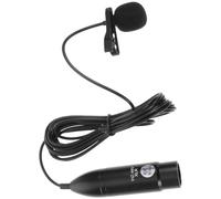 Vaguelly Sturdy Three-Pin Xlr Lavalier Microphone with Lapel Clip for Audio Recording and Public Speaking
