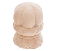 Vaguelly Table Leg Finials with Traditional Chinese Lotus Base and Resisting Deformation Function, Wooden Craft Embellishments for Living Rooms and Staircase Accessories