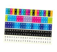 Vaguelly Thumb Piano Keyboard Decal 17-key Pvc Stickers for Safe and Sturdy Use
