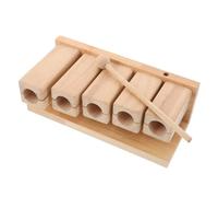 Vaguelly Tone Wood Block Percussion Instrument with Mallet for Music Education Ergonomic Wooden Rhythm Block for Montessori and Orff Teaching for Early Learning and Group Play