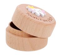 Vaguelly Tooth Collection Box for Long-term Preservation, Easy to Open Synthetic Material Container with Adorable Design, Simple and Generous Brown First Tooth Storage Box for Keepsake