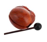 Vaguelly Traditional Zen Drum Handcrafted Wooden Fish Office Stress Reliever Decorative Ornament Vintage Craft