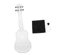 Vaguelly Transparent Ukulele for Boy Girl and Adults Beginner-friendly Musical Instrument with Extra Strings Picks and Cleaning Cloth Fun Lightweight Design for Easy Play