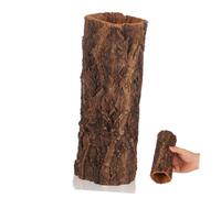 Vaguelly Tree Trunk Hide Hollow Tree Trunk Hideout Wood Coffee Provides Private Resting Space Easy to Maintain for Snake Lizard Terrarium Shelter