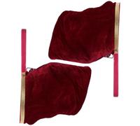 Vaguelly Trick Bags to Make Things Appear and Disappear, for Beginners 2pcs with Twisting Handle and Zipper, Red Velvet and Plastic Magic Props for Stage Performance at Performances