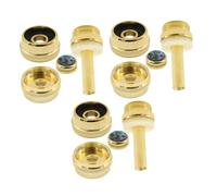 Vaguelly Trumpet Set Gold Trim 12pc Trumpet Piston Button Buckles Kit Durable Metal Easy to Use Perfect for Musicians