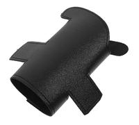 Vaguelly Trumpet Valve Cover Pu Leather Piston Guard Easy Removal Scratch Protection Black for B-flat Trumpet Performances and Occasions