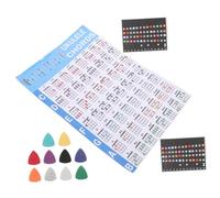 Vaguelly Ukulele Beginner Chord Chart Stickers with Removable Fret Markers and Felt Picks Music Theory for Adults Sound Learning Tool for Practice and Group Lessons