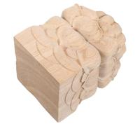 Vaguelly Unfinished Wood Finial Post Tops 10x8cm Decorative Wooden Staircase Baluster End Caps for DIY Furniture Fence Posts Classic Carved Ornament for Home and Outdoor Use