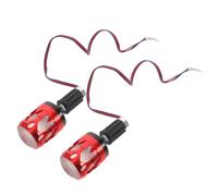 Vaguelly Universal Motorcycle Handlebar End Caps with LED Light, Waterproof Plastic and Alloy Bar End Plugs for Motorbike and Electric Scooter, for All-weather Outdoor Riding and Nighttime