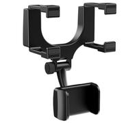 Vaguelly Universal Rearview Mirror Phone Holder Clip for Car, Multifunctional Gps Navigator Mount Bracket, Adjustable Mobile Phone Rack for Vehicle Dashboard